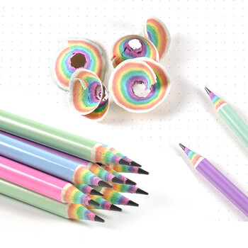 Rainbow Paper Pencil 12/box Student HB Sketch Sketch Writing Pen School Ζωγραφική Γραφική ύλη Είδη γραφείου Δώρο για την ημέρα των παιδιών