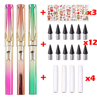 22 buc. Creion Kawaii Eternal Scriere nelimitată pentru copii Artă Pix drăguț Anime fără ascuțire Desen Rechizite școlare Papetarie