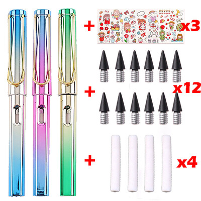 22 buc. Creion Kawaii Eternal Scriere nelimitată pentru copii Artă Pix drăguț Anime fără ascuțire Desen Rechizite școlare Papetarie