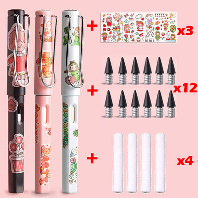 22 buc. Creion Kawaii Eternal Scriere nelimitată pentru copii Artă Pix drăguț Anime fără ascuțire Desen Rechizite școlare Papetarie