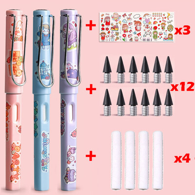 22 buc. Creion Kawaii Eternal Scriere nelimitată pentru copii Artă Pix drăguț Anime fără ascuțire Desen Rechizite școlare Papetarie