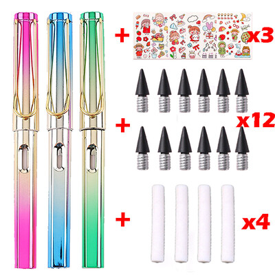 22 buc. Creion Kawaii Eternal Scriere nelimitată pentru copii Artă Pix drăguț Anime fără ascuțire Desen Rechizite școlare Papetarie