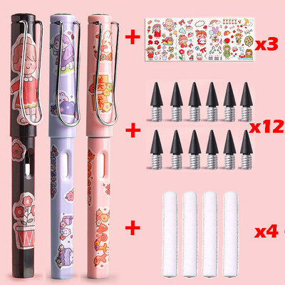 22 buc. Creion Kawaii Eternal Scriere nelimitată pentru copii Artă Pix drăguț Anime fără ascuțire Desen Rechizite școlare Papetarie