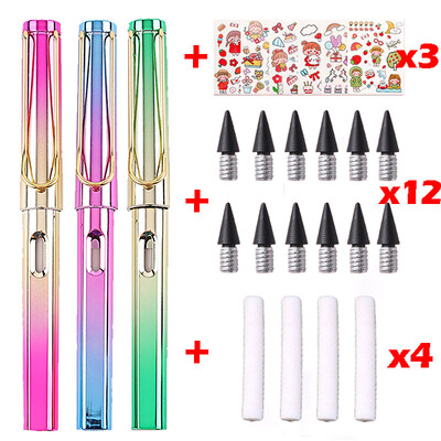 22 buc. Creion Kawaii Eternal Scriere nelimitată pentru copii Artă Pix drăguț Anime fără ascuțire Desen Rechizite școlare Papetarie