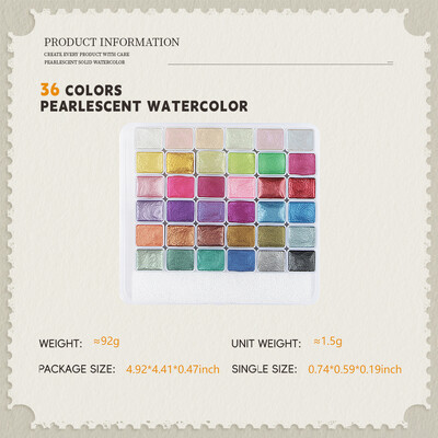 SeamiArt 20 24 36 48 60 Colors Pearlescent Σετ ακουαρέλας για Σχέδιο Ζωγραφική Γράψιμο Nail Art Creation Art Supplies