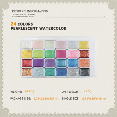 SeamiArt 20 24 36 48 60 Colors Pearlescent Σετ ακουαρέλας για Σχέδιο Ζωγραφική Γράψιμο Nail Art Creation Art Supplies