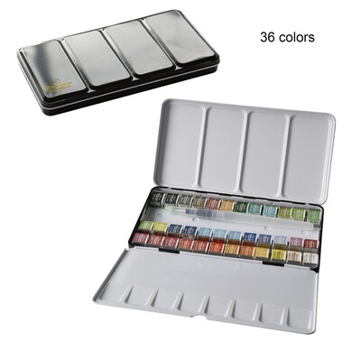 Aukščiausios kokybės profesionalių kietų akvarelinių dažų rinkinys su vandens teptuko rašikliu vandens spalvos dažais Acuarelas meno reikmenys menininkui