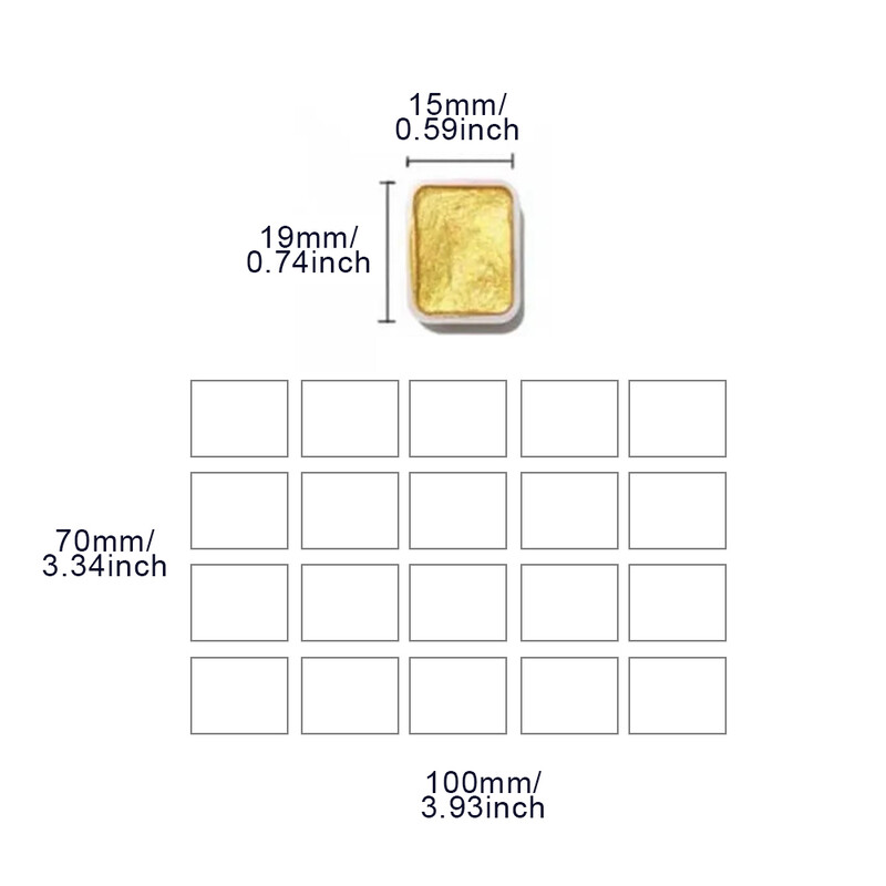 20 spalvų 3 ml kietas akvarelės pigmentų rinkinys Aukso sidabro pudra, mineralinis perlų pigmentas blizgantis metalinis akvarelės meno tapybos rinkinys