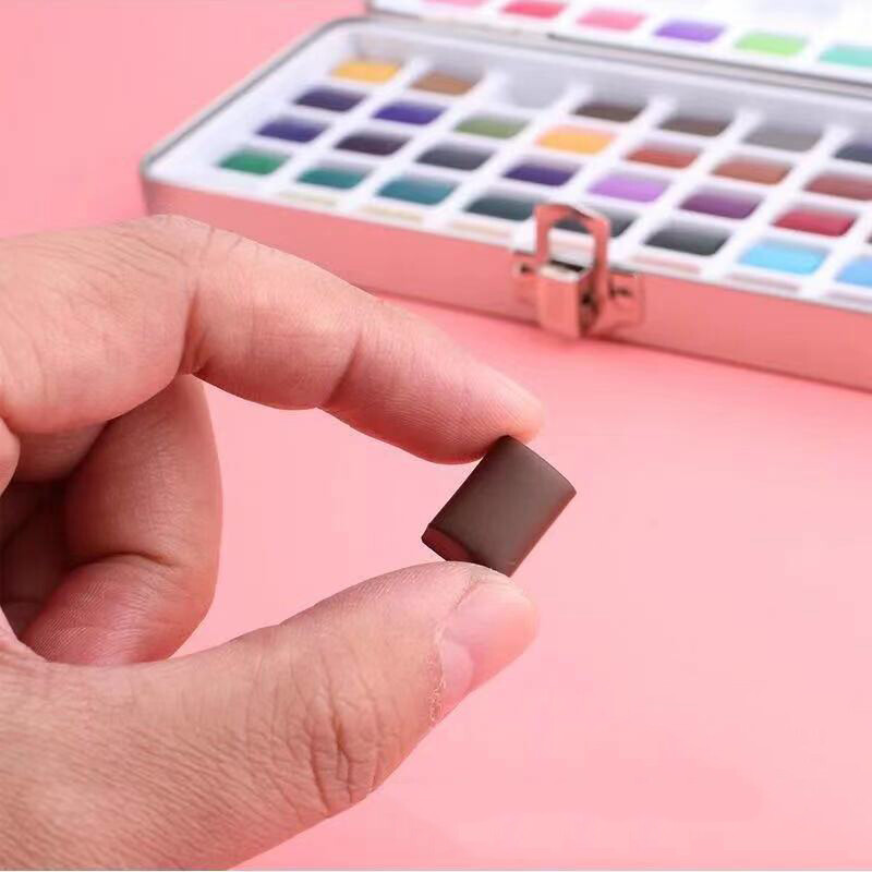 Profesionálna sada farieb 50/72/90 farieb, sada pevných akvarelových farieb, základná neónová trblietavá akvarelová farba na kreslenie, umelecké farby, dodávka farieb