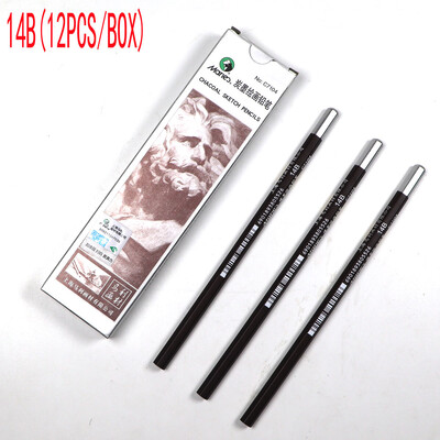 12PCS/BOX profesionalus eskizavimo pieštukas lauko eskizavimo meno specialus pieštukas anglies rašiklis 4H/2h/HB/2B/4B/6B/8B/10B/