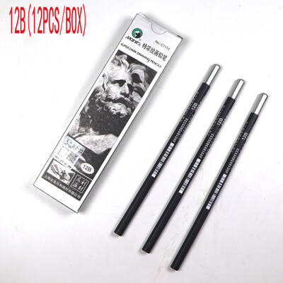 12PCS/BOX profesionalus eskizavimo pieštukas lauko eskizavimo meno specialus pieštukas anglies rašiklis 4H/2h/HB/2B/4B/6B/8B/10B/