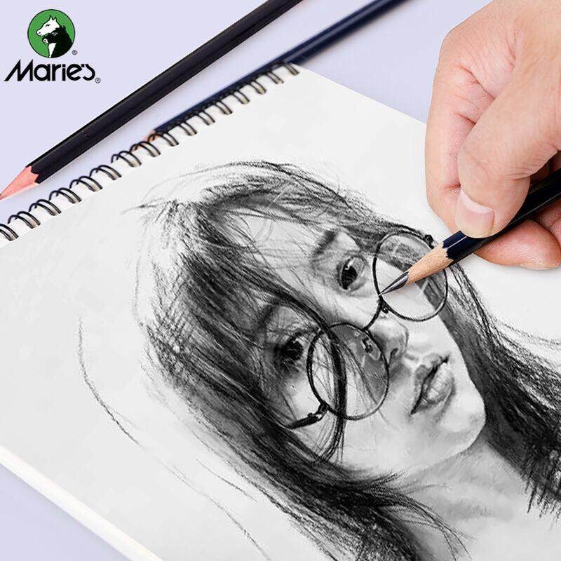 12PCS/BOX profesionalus eskizavimo pieštukas lauko eskizavimo meno specialus pieštukas anglies rašiklis 4H/2h/HB/2B/4B/6B/8B/10B/