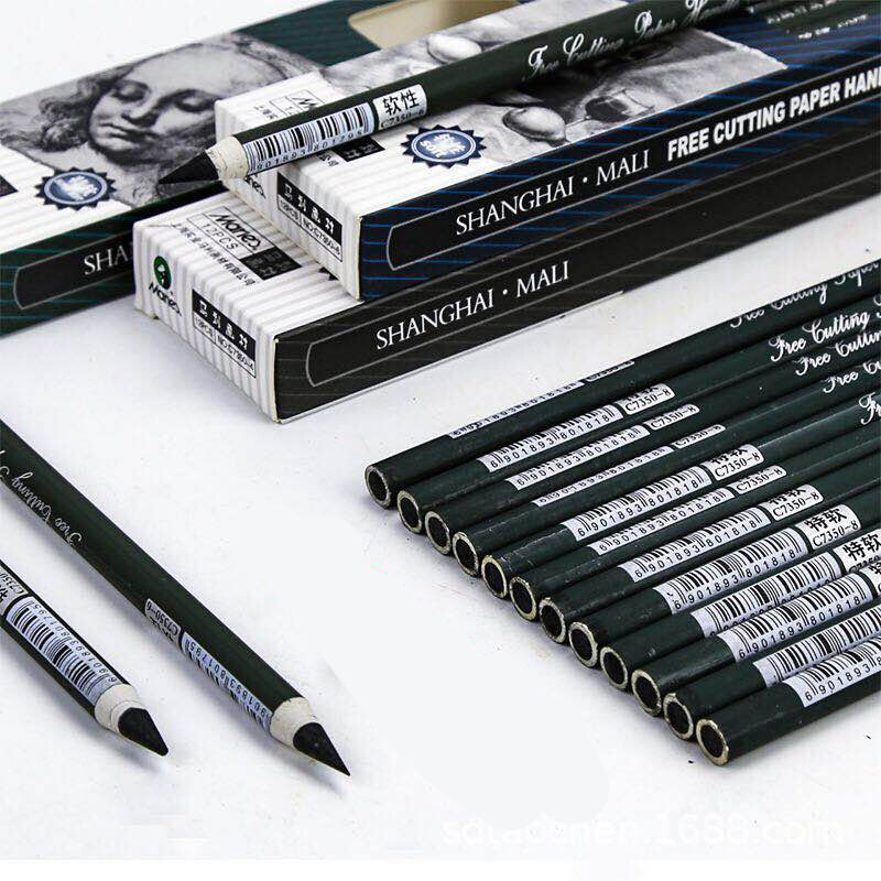 12PCS/BOX profesionalus eskizavimo pieštukas lauko eskizavimo meno specialus pieštukas anglies rašiklis 4H/2h/HB/2B/4B/6B/8B/10B/