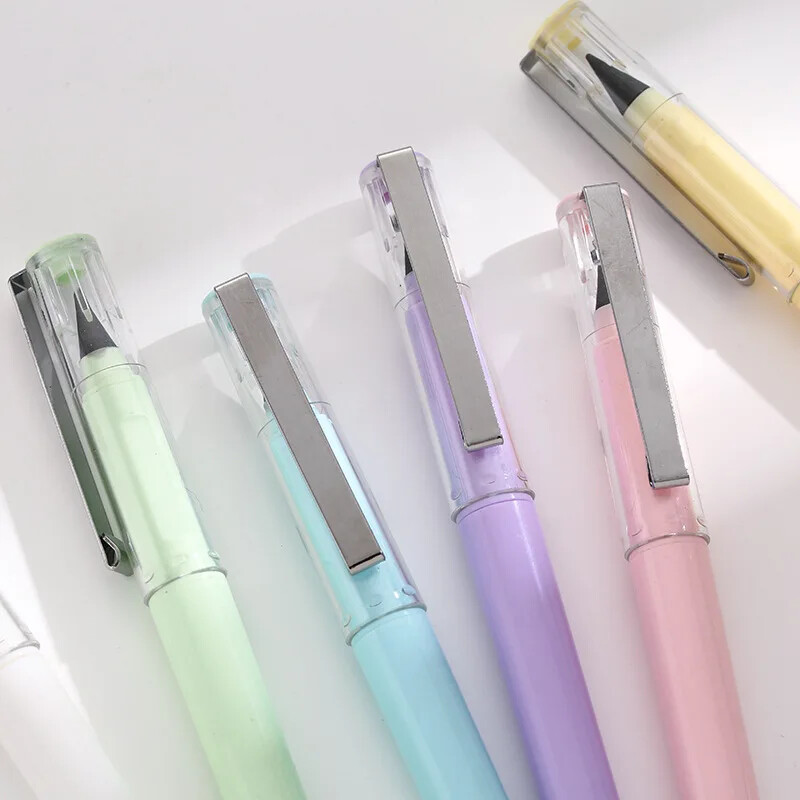 6 vnt Macaron Unlimited rašymo pieštukų rinkinys, juodas be rašalo amžinas pieštukas, eskizas tapybos įrankis, raštinės reikmenys mokykliniai reikmenys