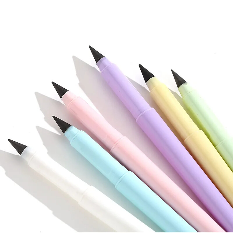 6 vnt Macaron Unlimited rašymo pieštukų rinkinys, juodas be rašalo amžinas pieštukas, eskizas tapybos įrankis, raštinės reikmenys mokykliniai reikmenys