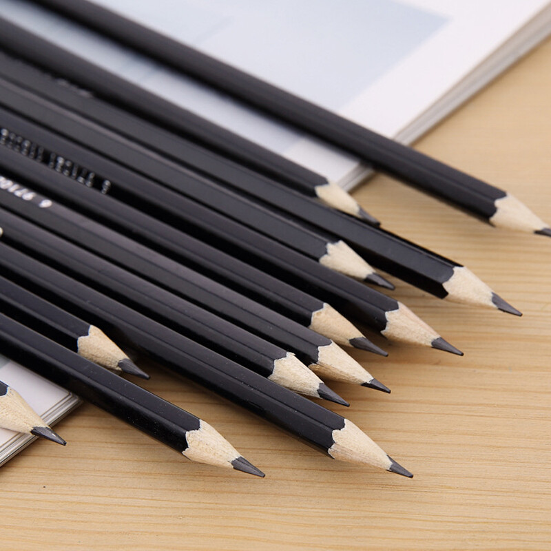 12 vnt. dėžutėje 2B pieštukas Studentų tapyba Rašymo pieštukas Estetinės raštinės reikmenys Mokykliniai reikmenys Eskizas Pieštukas Meno reikmenys Pieštukų rinkinys