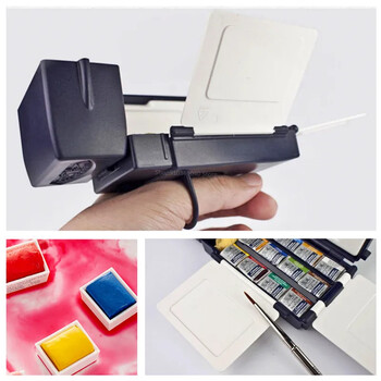 Winsor Newton Watercolor Travel Set Portable 12-color Half-block Luxury Sketch Special Beginner Hand-rised Art Supplies