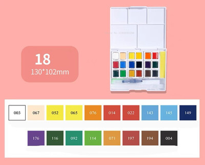 48 värviga ühevärvilised akvarellvärvid kunsti maalimistööriistade komplekt algajatele käsitsi maalitud akvarellide loomispalett Vesivärvi tarvikud