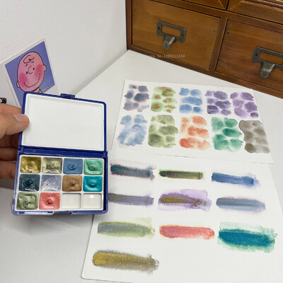 12/24color Rubens Schmink Van Gogh 0,5 ml / 1 ml vientisa akvarelė, atskiri dažai Art lauko akvarele tapyba nešiojamasis pigmentas