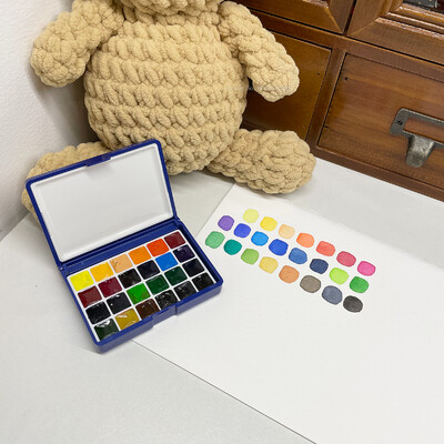 12/24color Rubens Schmink Van Gogh 0,5 ml / 1 ml vientisa akvarelė, atskiri dažai Art lauko akvarele tapyba nešiojamasis pigmentas