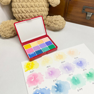 12/24color Rubens Schmink Van Gogh 0,5 ml / 1 ml vientisa akvarelė, atskiri dažai Art lauko akvarele tapyba nešiojamasis pigmentas