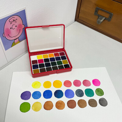 12/24color Rubens Schmink Van Gogh 0,5 ml / 1 ml vientisa akvarelė, atskiri dažai Art lauko akvarele tapyba nešiojamasis pigmentas