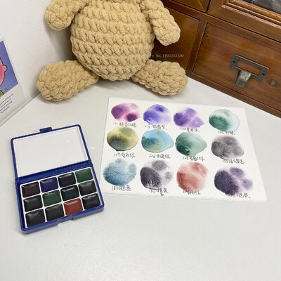 12/24color Rubens Schmink Van Gogh 0,5 ml / 1 ml vientisa akvarelė, atskiri dažai Art lauko akvarele tapyba nešiojamasis pigmentas