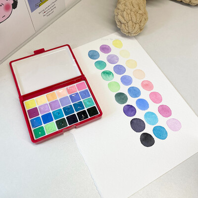 12/24color Rubens Schmink Van Gogh 0,5 ml / 1 ml vientisa akvarelė, atskiri dažai Art lauko akvarele tapyba nešiojamasis pigmentas