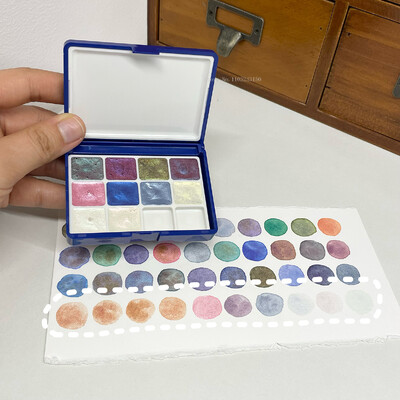 12/24color Rubens Schmink Van Gogh 0,5 ml / 1 ml vientisa akvarelė, atskiri dažai Art lauko akvarele tapyba nešiojamasis pigmentas