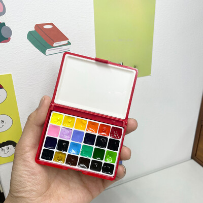 12/24color Rubens Schmink Van Gogh 0,5 ml / 1 ml vientisa akvarelė, atskiri dažai Art lauko akvarele tapyba nešiojamasis pigmentas