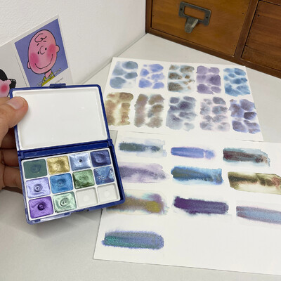 12/24color Rubens Schmink Van Gogh 0,5 ml / 1 ml vientisa akvarelė, atskiri dažai Art lauko akvarele tapyba nešiojamasis pigmentas