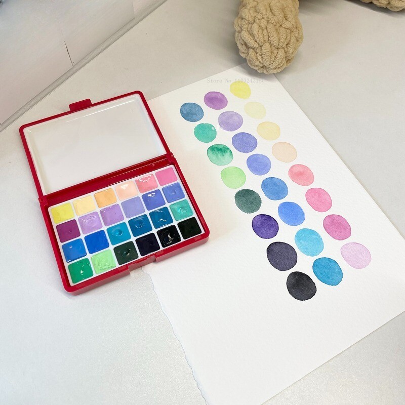 12/24color Rubens Schmink Van Gogh 0,5 ml / 1 ml vientisa akvarelė, atskiri dažai Art lauko akvarele tapyba nešiojamasis pigmentas