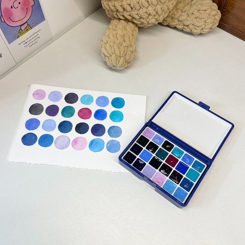 12/24color Rubens Schmink Van Gogh 0,5 ml / 1 ml vientisa akvarelė, atskiri dažai Art lauko akvarele tapyba nešiojamasis pigmentas