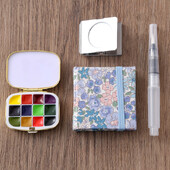 Nešiojamas 12 spalvų Schmincke akvarelinių dažų dėžutės rinkinys Akvarelės subpaketas Studentų eskizų piešimui kelionėms meno reikmenys
