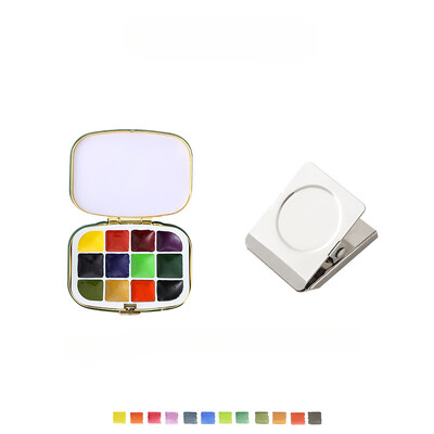 Nešiojamas 12 spalvų Schmincke akvarelinių dažų dėžutės rinkinys Akvarelės subpaketas Studentų eskizų piešimui kelionėms meno reikmenys