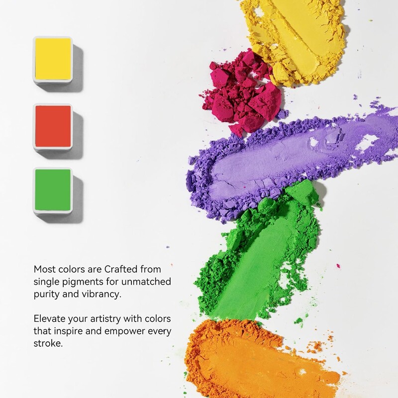 Paul Rubensi akvarellvärvide komplekt kunstniku klassiga, 24 erksat lillevärvi, kaasaskantava metallkarbiga kunstnikele ja algajatele