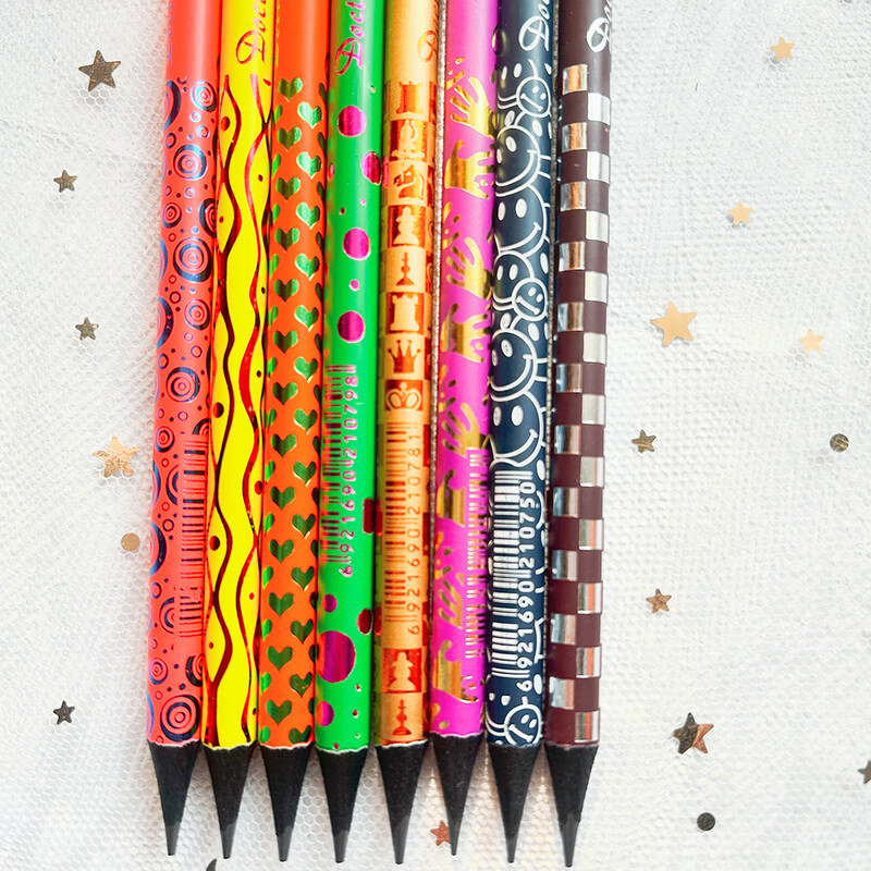 8 vnt Novelty Kawaii Black Wood Eraser Pieštuko raštinės reikmenys Mieli mokykliniai daiktai HB pieštukas rašymui Piešimas Vaikų prizai