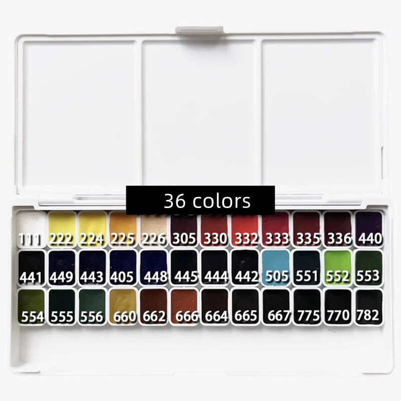 Schmincke Academy Original Mini 1 ml akvarellvärvi näidis Käsitsi 24/36/48 värvi vesivärv maalikunsti tarnijatele