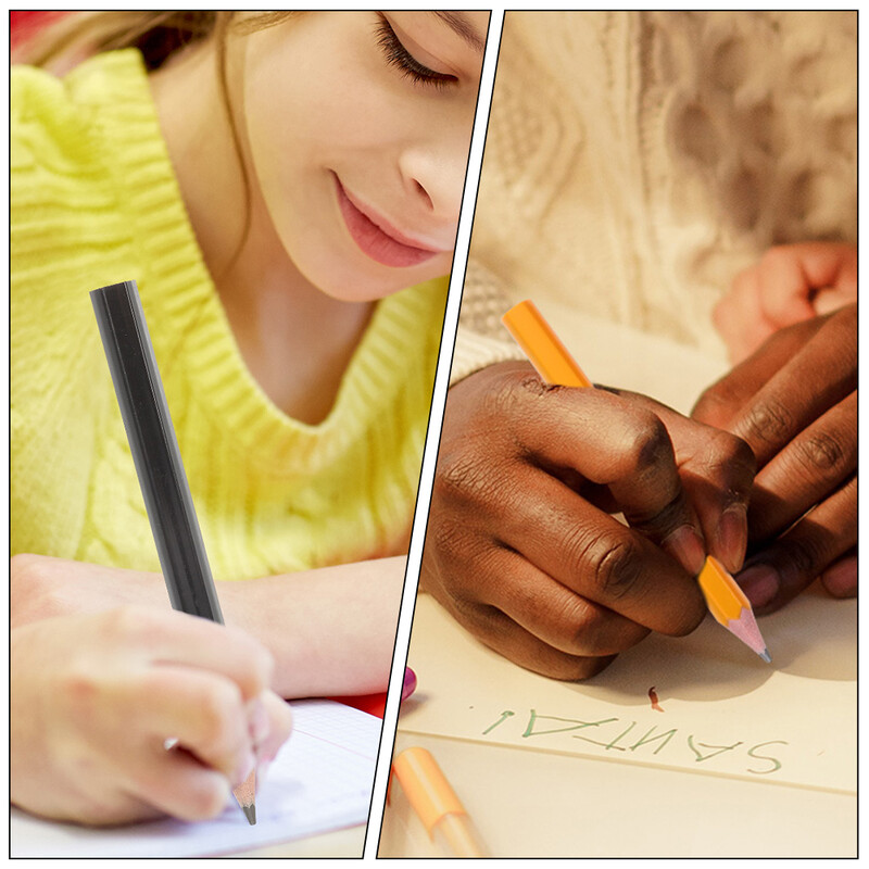 60 vnt. pieštukas, trumpas, trumpas, pusiau pieštukas, piešimas, rašantis kūdikis, nešiojamasis plastikas, storas, kūdikių pastelė