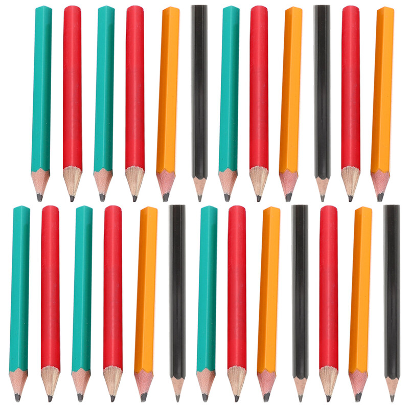 60 vnt. pieštukas, trumpas, trumpas, pusiau pieštukas, piešimas, rašantis kūdikis, nešiojamasis plastikas, storas, kūdikių pastelė