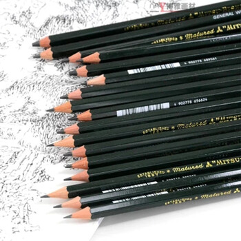 2τμχ UNI MITSUBISHI Pencil 9800 Κάρτα Δοκιμής Μολύβια Σχεδίου Επαγγελματικό Μολύβι Σκίτσου Τέχνης