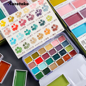 Kuretake 24-цветна акварелна боя Опаковка Пролетна ограничена цветна плътна китайска боя за рисуване Acuarela Студентски артикули