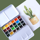 1 ml 24 spalvų Holland Van Gogh profesionalūs akvareliniai dažai, nešiojami kelioniniai akvarelės menininko studentų piešimo meno reikmenys