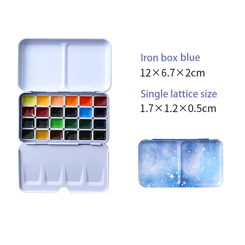 1 ml 24 spalvų Holland Van Gogh profesionalūs akvareliniai dažai, nešiojami kelioniniai akvarelės menininko studentų piešimo meno reikmenys