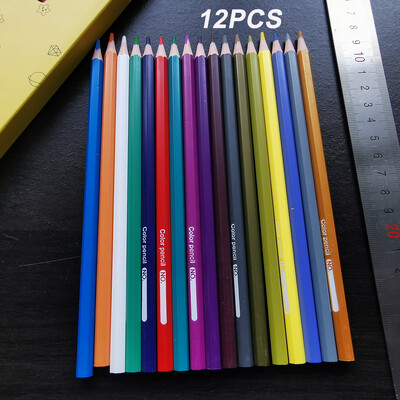 12 tk pliiatsid grafiti joonistusvahendid õpilastarbed eksami auhinnad kustutatavad kuusnurksed ribad kollased karbid värviline plii