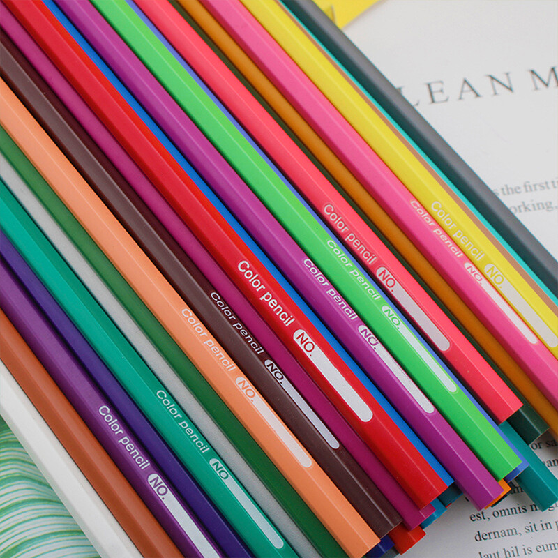 12 tk pliiatsid grafiti joonistusvahendid õpilastarbed eksami auhinnad kustutatavad kuusnurksed ribad kollased karbid värviline plii