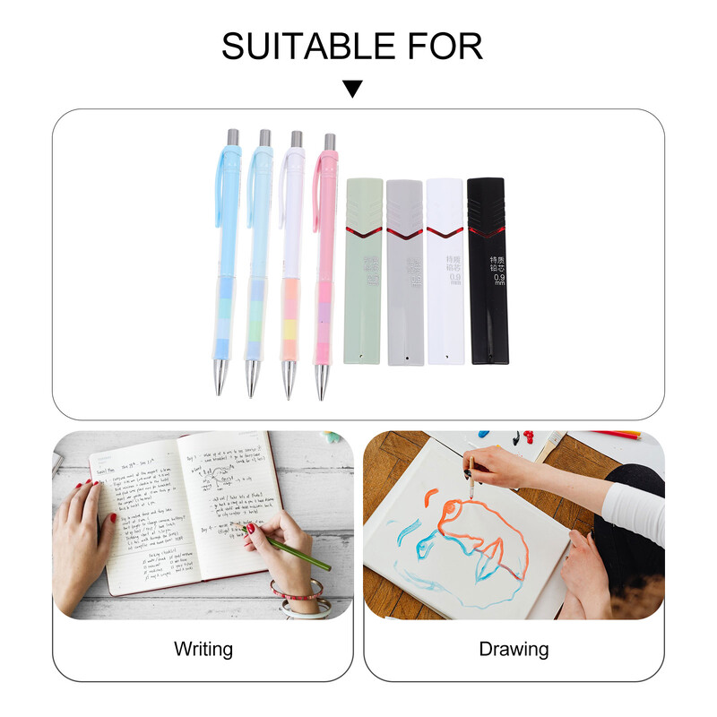 4 kompleta mehaničke olovke 07 Pokretni plastični pribor za pisanje za studente Prikladne olovke za crtanje