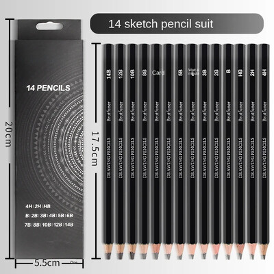 Professionaalsed 12 tk metallist värvilised pliiatsid, must puit, 3,0 mm plii komplekt kunstnikule maalimiseks, joonistamiseks kooli kunstivisandiks.