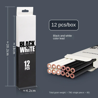 Professionaalsed 12 tk metallist värvilised pliiatsid, must puit, 3,0 mm plii komplekt kunstnikule maalimiseks, joonistamiseks kooli kunstivisandiks.