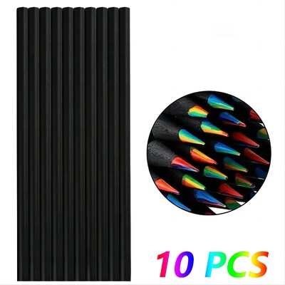 Vaivorykštės spalvoti pieštukai vaikams, koncentrinės gradientinės kreidelės, tapyba, piešimo raštinės reikmenys, 10 vnt/rinkinys, 7 spalvos, Kawaii